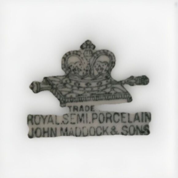 Vintage Royal Semi Porcelain John Maddox & Sons Covered floral Vegetable Dish - Picture 5 of 6